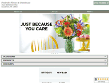 Tablet Screenshot of fredericksflowers.com
